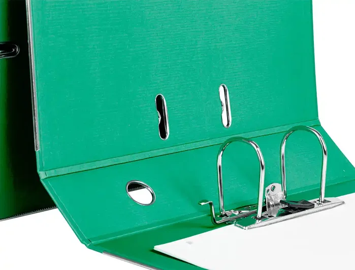 Liderpapel Archivador de Palanca Forrado PVC Verde 75mm