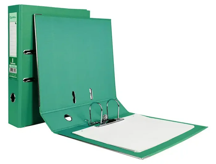 Liderpapel Archivador de Palanca Forrado PVC Verde 75mm