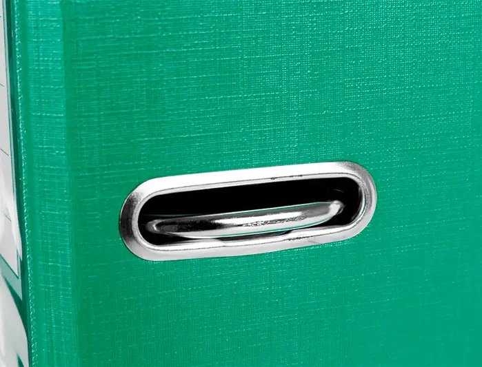 Liderpapel Archivador de Palanca Forrado PVC Verde 75mm