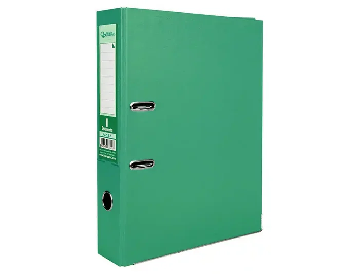 Liderpapel Archivador de Palanca Forrado PVC Verde 75mm