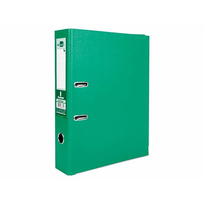 Liderpapel Archivador de Palanca Forrado PVC Verde 75mm