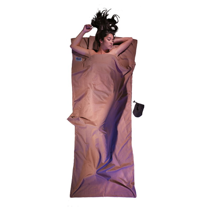 Cocoon TravelSheet Saco de dormir rectangular de algodón caqui Cocoon TravelSheet Saco de dormir rectangular de algodón caqui