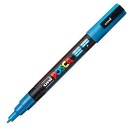 POSCA Marcador Pc-3 Ml Punta Cónica 0,9 - 1,3 mm Azul Claro Purpurina