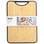 Day Tabla Cortar Doble Cara Bambú y Plástico Gris 34x24 cm con Asa