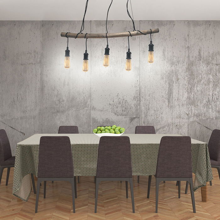 Home Deco Factory Mantel Hojas Estampadas Rectangular 140x240 cm Colección Good Deal 40% Algodón 60% Poliéster Home Deco Factory Mantel Hojas Estampadas Rectangular 140x240 cm Colección Good Deal 40% Algodón 60% Poliéster