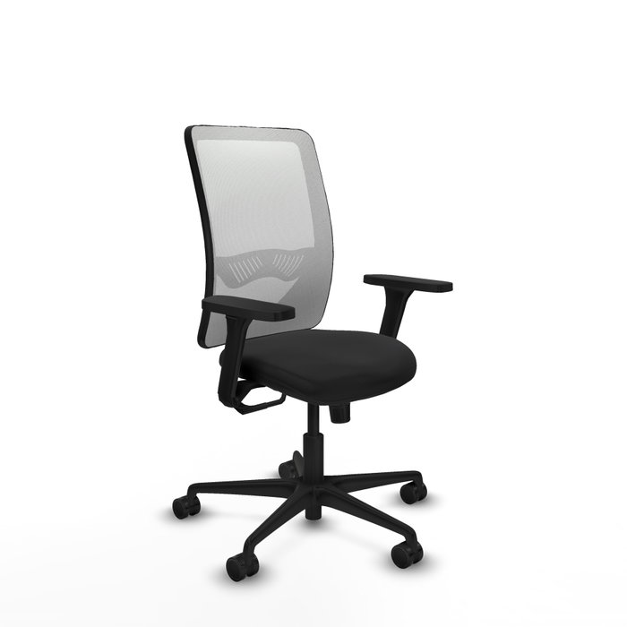 PIQUERAS Y CRESPO Silla de oficina Zulema con mecanismo Sincro, Similpiel Negro y Malla Blanco PIQUERAS Y CRESPO Silla de oficina Zulema con mecanismo Sincro, Similpiel Negro y Malla Blanco