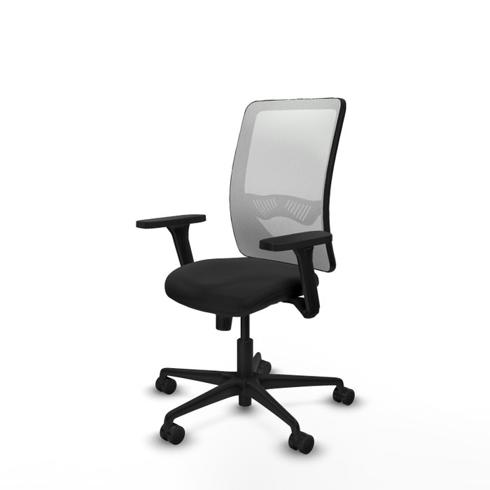 PIQUERAS Y CRESPO Silla de oficina Zulema con mecanismo Sincro, Similpiel Negro y Malla Blanco PIQUERAS Y CRESPO Silla de oficina Zulema con mecanismo Sincro, Similpiel Negro y Malla Blanco