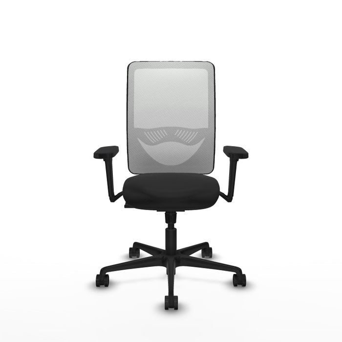 PIQUERAS Y CRESPO Silla de oficina Zulema con mecanismo Sincro, Similpiel Negro y Malla Blanco PIQUERAS Y CRESPO Silla de oficina Zulema con mecanismo Sincro, Similpiel Negro y Malla Blanco
