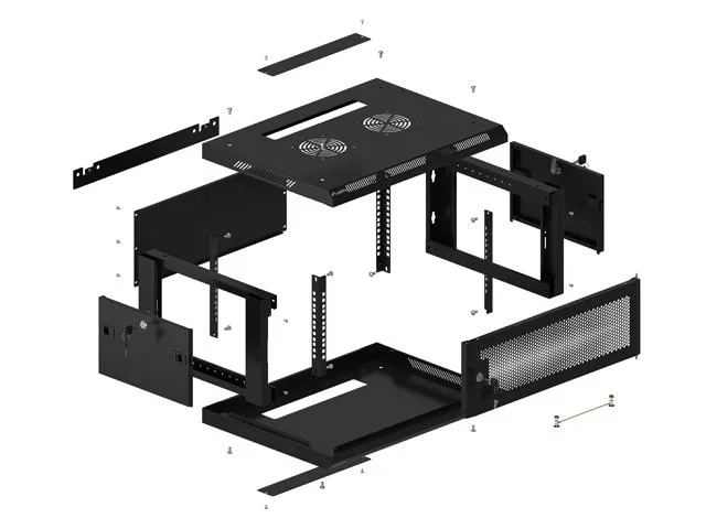 Lanberg WF01-6404-23B Armario Rack 4U de Pared 600x450 Negro