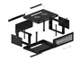 Lanberg WF01-6404-23B Armario Rack 4U de Pared 600x450 Negro