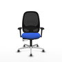 PIQUERAS Y CRESPO Silla de oficina Cilanco con mecanismo Sincro/Traslack Azul/Negro