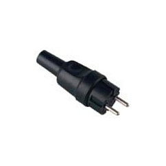 Bachmann Vollgummi-Konturenstecker negro sin contacto de protección Bachmann Vollgummi-Konturenstecker negro sin contacto de protección