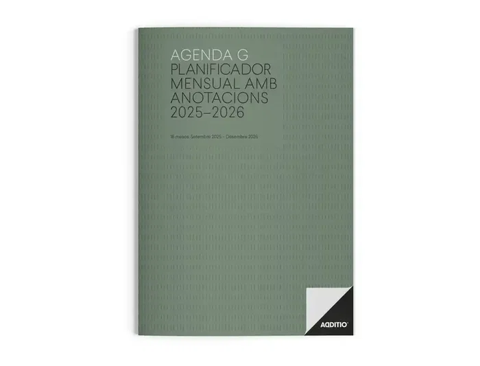 Additio Agenda Planificador 16 Meses Catalán 195x285 mm Colores Surtidos