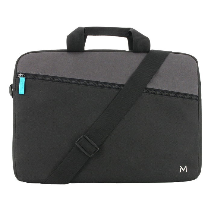 Mobilis The One Essential Maletín Portátil para Ordenador 16" (40.6 cm) Negro Gris - Carga Superior, Poliéster, 268g, Tirante para Hombro, Cremallera