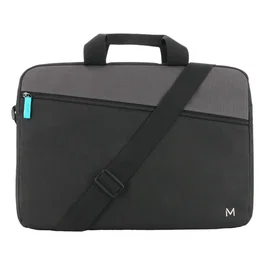 Mobilis The One Essential Maletín Portátil para Ordenador 16" (40.6 cm) Negro Gris - Carga Superior, Poliéster, 268g, Tirante para Hombro, Cremallera