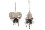 DKD Home Decor Decoración Colgante MDF Corazón Surtido 12x4x12 cm