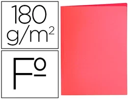 Liderpapel Subcarpeta Folio Rojo Pastel 180g/m2