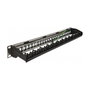 DeLOCK Panel de conexión Keystone 24 puertos 1U negro