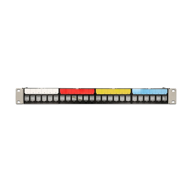 DeLOCK Patch panel Keystone 24 puertos 1U negro