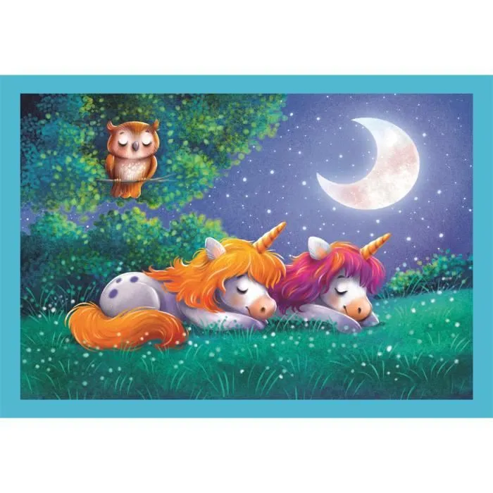 Clementoni 8005125217403 Puzzle 4 en 1 Un día con unicornios Clementoni 8005125217403 Puzzle 4 en 1 Un día con unicornios