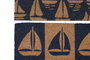 DKD Home Decor Felpudo Atlantico Fibra Coco Goma Azul Marino Natural 40 x 1.5 x 60 cm (6 Unidades)