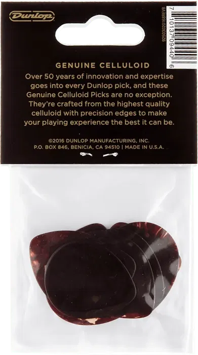 Dunlop Pack 12 Púas Genuine Celluloid Teardrop Shell - Thin