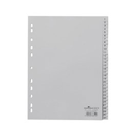 Durable Separador numérico A4 1-31 PP gris
