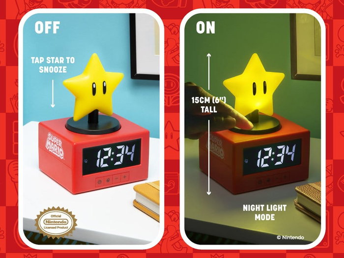 Paladone Products Despertador Super Mario Icon Super Star 15 cm