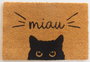 DKD Home Decor Felpudo de Fibra de Coco con Diseño de Gatos, Surtido de 2 Unidades