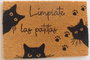 DKD Home Decor Felpudo de Fibra de Coco con Diseño de Gatos, Surtido de 2 Unidades