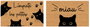 DKD Home Decor Felpudo de Fibra de Coco con Diseño de Gatos, Surtido de 2 Unidades