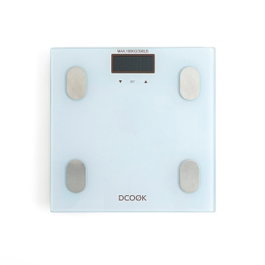 DCook Báscula Digital Gallery Blanca con Medición de Grasa