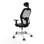 PIQUERAS Y CRESPO Silla de oficina Jorquera con mecanismo Sincro/Traslack Gris oscuro y Blanco
