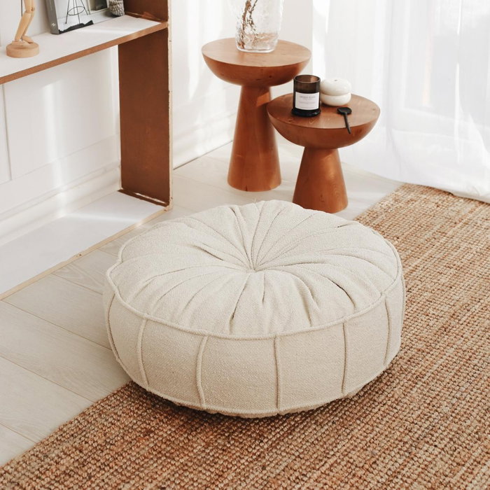 Atelier Del Sofa Cojín Vintage Teddy Blanco 60x20x60 cm