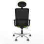 PIQUERAS Y CRESPO Silla de oficina Zulema con mecanismo Sincro, Pistacho y Negro