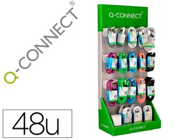 Q-connect Expositor de sobremesa con 48 unidades de cables y cargadores surtidos