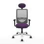 PIQUERAS Y CRESPO Silla de oficina Zulema con mecanismo Sincro, Morado y Gris