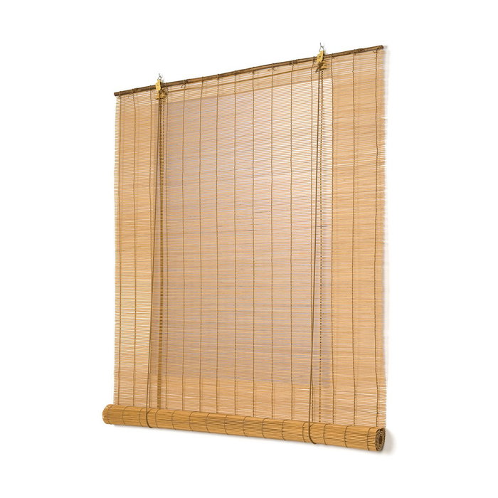 Cintacor Estor enrollable de bambú ocre mango 150 x 175 cm Cintacor Estor enrollable de bambú ocre mango 150 x 175 cm