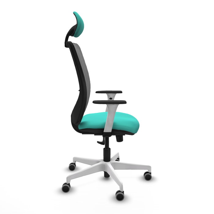 PIQUERAS Y CRESPO Silla de oficina Zulema con mecanismo Sincro, Turquesa y Gris PIQUERAS Y CRESPO Silla de oficina Zulema con mecanismo Sincro, Turquesa y Gris