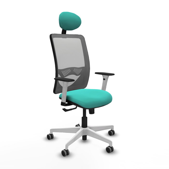 PIQUERAS Y CRESPO Silla de oficina Zulema con mecanismo Sincro, Turquesa y Gris PIQUERAS Y CRESPO Silla de oficina Zulema con mecanismo Sincro, Turquesa y Gris