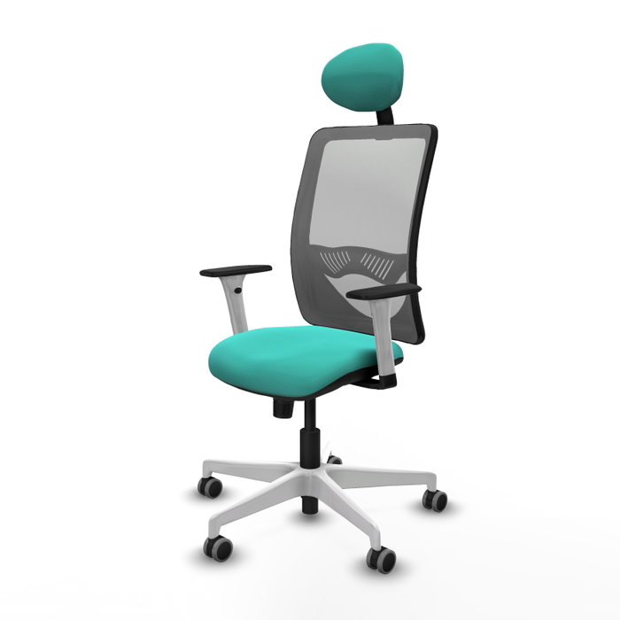 PIQUERAS Y CRESPO Silla de oficina Zulema con mecanismo Sincro, Turquesa y Gris PIQUERAS Y CRESPO Silla de oficina Zulema con mecanismo Sincro, Turquesa y Gris