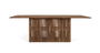 GINER & COLOMER - Mesa de Comedor de Madera de Mango Maciza, 220x100 cm, Color Avellana, Base Central Rectangular, Diseño Contemporáneo/Rústico