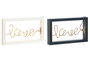DKD Home Decor Decoración Luminosa de Madera LOVE Surtido 2 Unidades