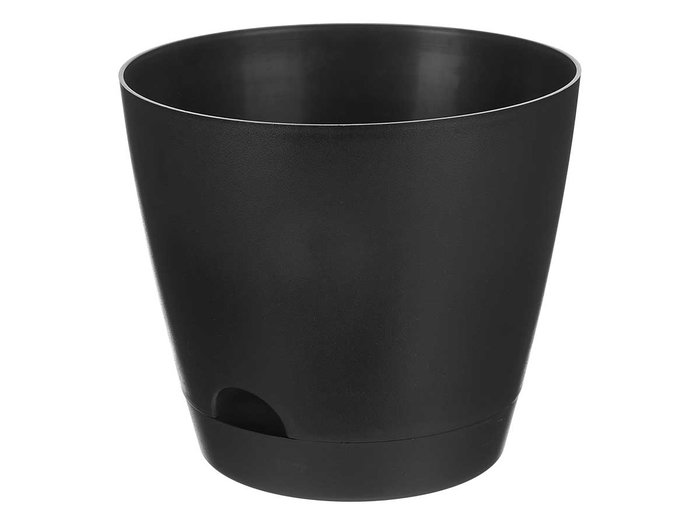 Ibergarden Maceta Diámetro 30.5 cm Alto 26.5 cm Color Negro Plástico (Set de 12)