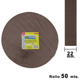 Wolfpack Cinta Persiana Marrón 22 mm, Rollo de 50 Metros