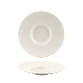 Summa Valet Gourmet Plato Hondo 23 cm - Vitro Porcelana Color Marfil para Degustación, Vajilla (Set de 6)