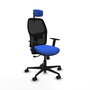 PIQUERAS Y CRESPO Silla de oficina Alfera con mecanismo Sincro, Azul y Negro