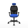 PIQUERAS Y CRESPO Silla de oficina Alfera con mecanismo Sincro, Azul y Negro