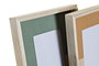 DKD Home Decor Marco de Fotos Relaxing Scandi Verde Terracota 3 x 24 x 19 cm (4 Unidades) Madera Cristal