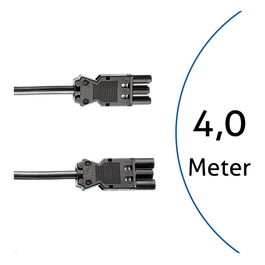 Bachmann Alargador de Cable 4m, GST18 a GST18, Hembra-Macho, H05VV-F 3G1.5 Negro, Referencia 375.0551
